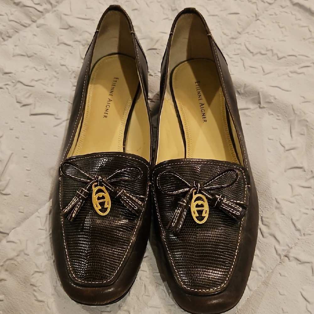 Etienne Aigner Brown Loafers for Women 027